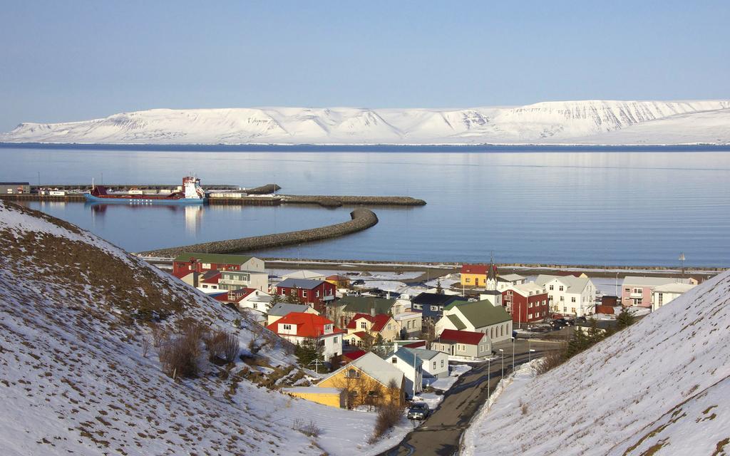 Hotel Mikligardur Saudarkrokur Bagian luar foto